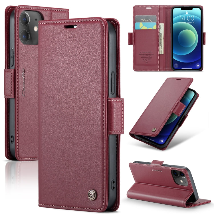 CaseMe 023 Mariposa Hebilla Litchi Textura RFID Funda de cuero antirrobo para teléfono, For iPhone 13, For iPhone 13 mini, For iPhone 13 Pro, For iPhone 13 Pro Max, For iPhone 12 / 12 Pro, For iPhone 12 Pro Max, For iPhone 12 mini, For iPhone 11