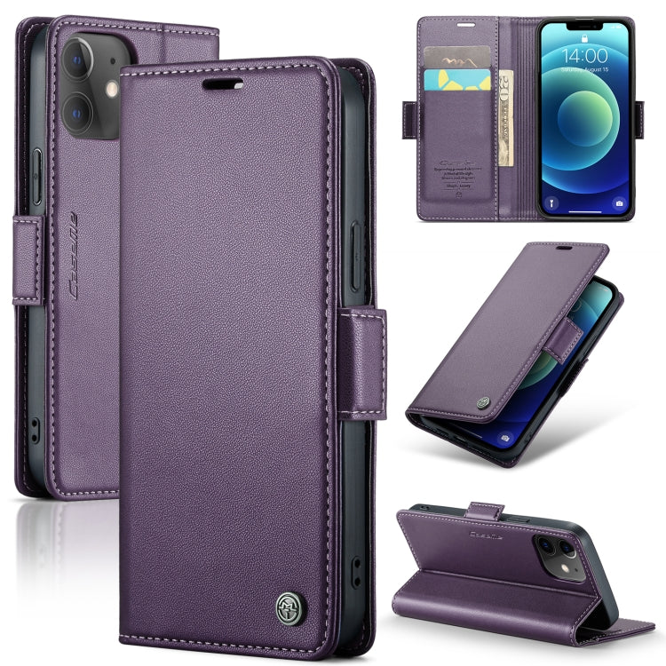 CaseMe 023 Mariposa Hebilla Litchi Textura RFID Funda de cuero antirrobo para teléfono, For iPhone 13, For iPhone 13 mini, For iPhone 13 Pro, For iPhone 13 Pro Max, For iPhone 12 / 12 Pro, For iPhone 12 Pro Max, For iPhone 12 mini, For iPhone 11