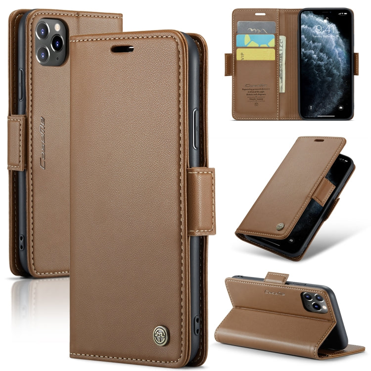 CaseMe 023 Mariposa Hebilla Litchi Textura RFID Funda de cuero antirrobo para teléfono, For iPhone 11 Pro, For iPhone 11 Pro Max, For iPhone XS Max, For iPhone XS, For iPhone XR, For iPhone SE 2022/SE 2020/6/7/8, For iPhone 6 Plus/7 Plus/8 Plus