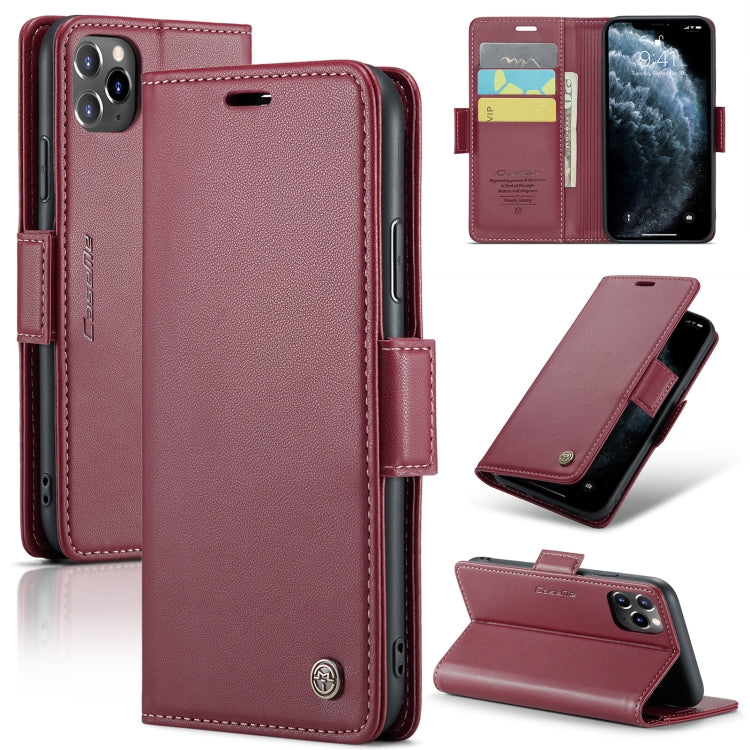 CaseMe 023 Mariposa Hebilla Litchi Textura RFID Funda de cuero antirrobo para teléfono, For iPhone 11 Pro, For iPhone 11 Pro Max, For iPhone XS Max, For iPhone XS, For iPhone XR, For iPhone SE 2022/SE 2020/6/7/8, For iPhone 6 Plus/7 Plus/8 Plus