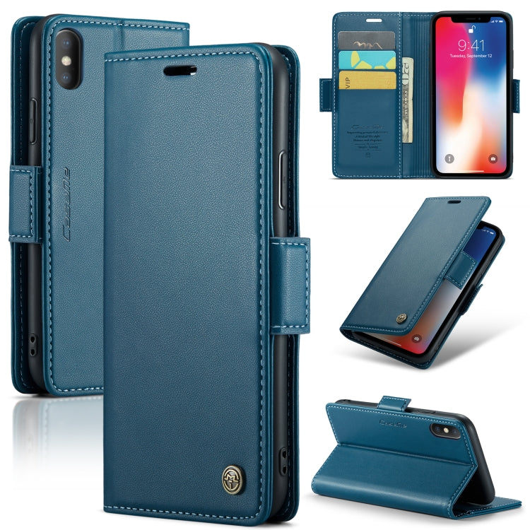 CaseMe 023 Mariposa Hebilla Litchi Textura RFID Funda de cuero antirrobo para teléfono, For iPhone 11 Pro, For iPhone 11 Pro Max, For iPhone XS Max, For iPhone XS, For iPhone XR, For iPhone SE 2022/SE 2020/6/7/8, For iPhone 6 Plus/7 Plus/8 Plus