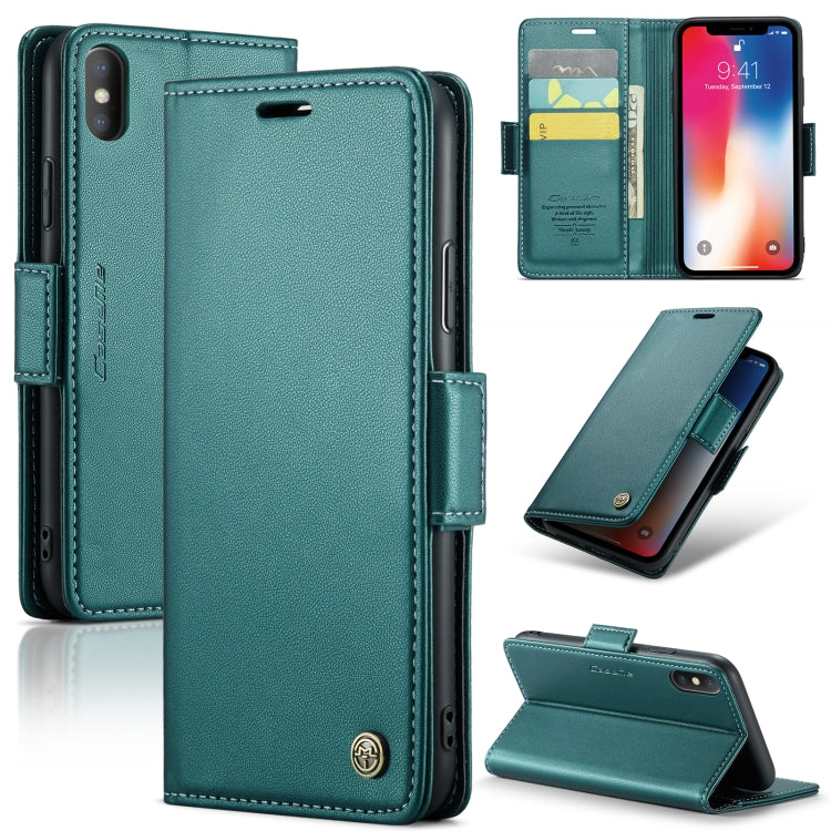 CaseMe 023 Mariposa Hebilla Litchi Textura RFID Funda de cuero antirrobo para teléfono, For iPhone 11 Pro, For iPhone 11 Pro Max, For iPhone XS Max, For iPhone XS, For iPhone XR, For iPhone SE 2022/SE 2020/6/7/8, For iPhone 6 Plus/7 Plus/8 Plus
