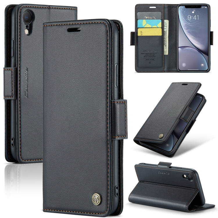 CaseMe 023 Mariposa Hebilla Litchi Textura RFID Funda de cuero antirrobo para teléfono, For iPhone 11 Pro, For iPhone 11 Pro Max, For iPhone XS Max, For iPhone XS, For iPhone XR, For iPhone SE 2022/SE 2020/6/7/8, For iPhone 6 Plus/7 Plus/8 Plus