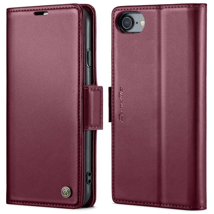 CaseMe 023 Mariposa Hebilla Litchi Textura RFID Funda de cuero antirrobo para teléfono, For iPhone 11 Pro, For iPhone 11 Pro Max, For iPhone XS Max, For iPhone XS, For iPhone XR, For iPhone SE 2022/SE 2020/6/7/8, For iPhone 6 Plus/7 Plus/8 Plus