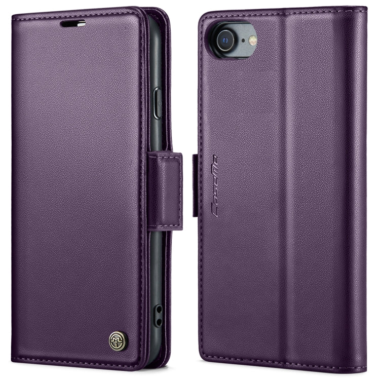 CaseMe 023 Mariposa Hebilla Litchi Textura RFID Funda de cuero antirrobo para teléfono, For iPhone 11 Pro, For iPhone 11 Pro Max, For iPhone XS Max, For iPhone XS, For iPhone XR, For iPhone SE 2022/SE 2020/6/7/8, For iPhone 6 Plus/7 Plus/8 Plus