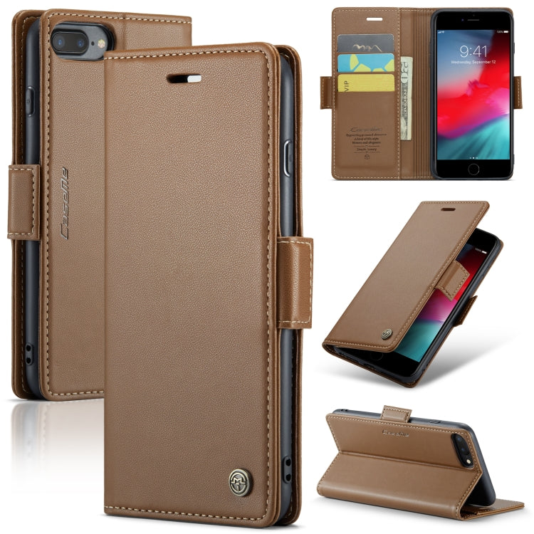 CaseMe 023 Mariposa Hebilla Litchi Textura RFID Funda de cuero antirrobo para teléfono, For iPhone 11 Pro, For iPhone 11 Pro Max, For iPhone XS Max, For iPhone XS, For iPhone XR, For iPhone SE 2022/SE 2020/6/7/8, For iPhone 6 Plus/7 Plus/8 Plus
