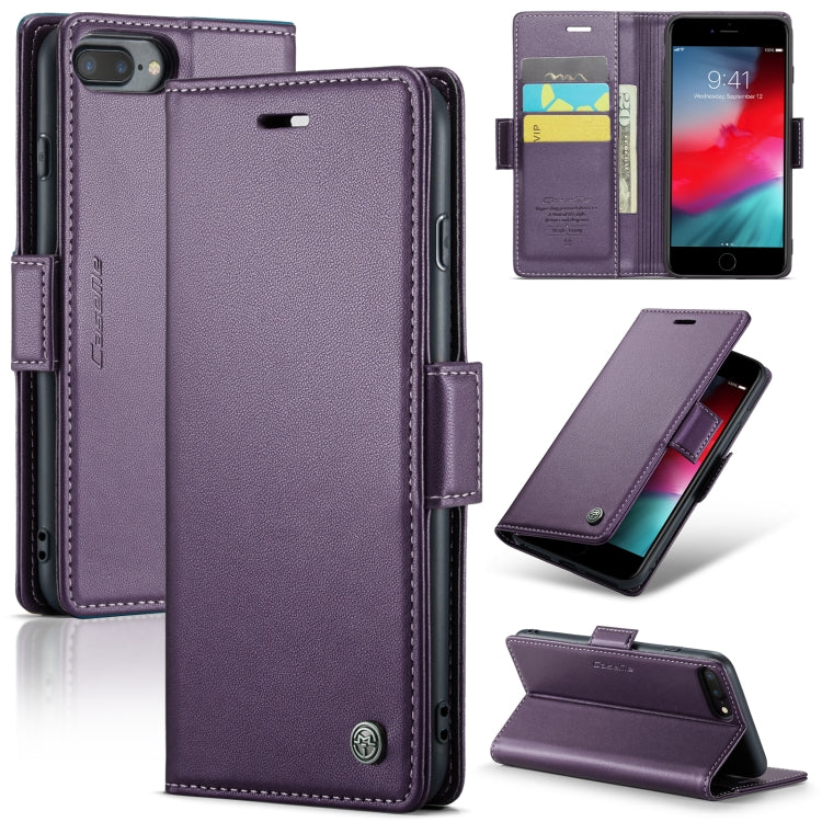 CaseMe 023 Mariposa Hebilla Litchi Textura RFID Funda de cuero antirrobo para teléfono, For iPhone 11 Pro, For iPhone 11 Pro Max, For iPhone XS Max, For iPhone XS, For iPhone XR, For iPhone SE 2022/SE 2020/6/7/8, For iPhone 6 Plus/7 Plus/8 Plus
