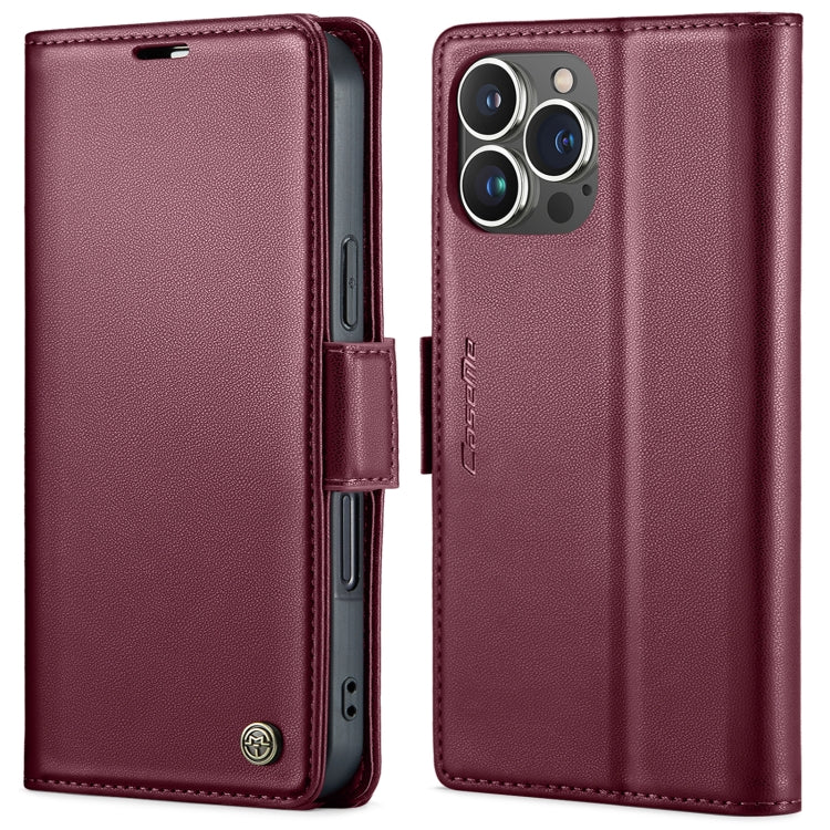 CaseMe 023 Mariposa Hebilla Litchi Textura RFID Funda de cuero antirrobo para teléfono, For iPhone 14, For iPhone 15 Pro Max, For iPhone 14 Plus, For iPhone 15 Pro, For iPhone 14 Pro, For iPhone 15 Plus, For iPhone 14 Pro Max, For iPhone 15