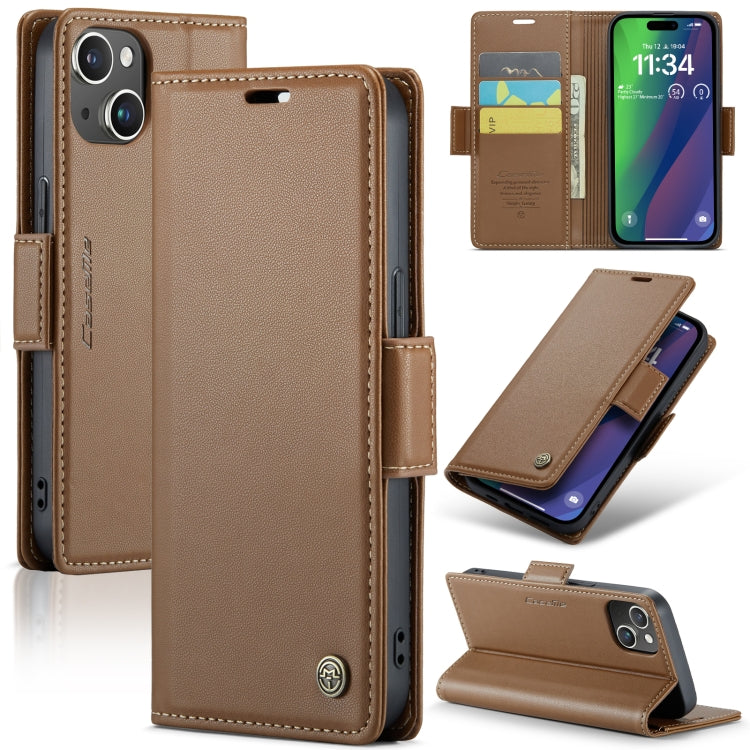 CaseMe 023 Mariposa Hebilla Litchi Textura RFID Funda de cuero antirrobo para teléfono, For iPhone 14, For iPhone 15 Pro Max, For iPhone 14 Plus, For iPhone 15 Pro, For iPhone 14 Pro, For iPhone 15 Plus, For iPhone 14 Pro Max, For iPhone 15