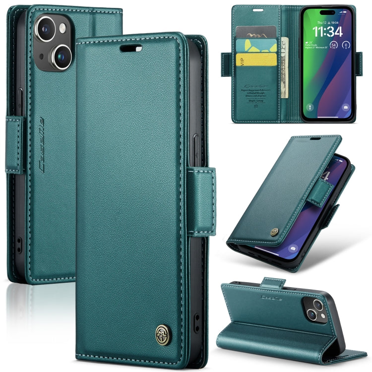 CaseMe 023 Mariposa Hebilla Litchi Textura RFID Funda de cuero antirrobo para teléfono, For iPhone 14, For iPhone 15 Pro Max, For iPhone 14 Plus, For iPhone 15 Pro, For iPhone 14 Pro, For iPhone 15 Plus, For iPhone 14 Pro Max, For iPhone 15