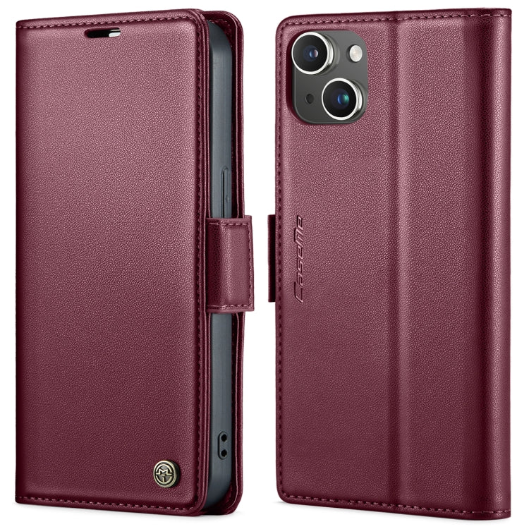 CaseMe 023 Mariposa Hebilla Litchi Textura RFID Funda de cuero antirrobo para teléfono, For iPhone 14, For iPhone 15 Pro Max, For iPhone 14 Plus, For iPhone 15 Pro, For iPhone 14 Pro, For iPhone 15 Plus, For iPhone 14 Pro Max, For iPhone 15