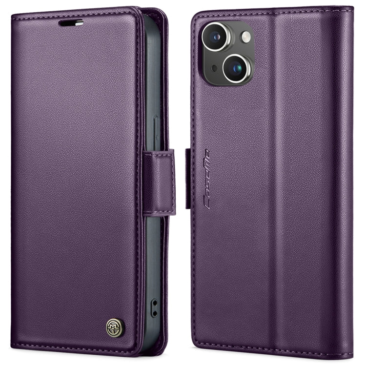 CaseMe 023 Mariposa Hebilla Litchi Textura RFID Funda de cuero antirrobo para teléfono, For iPhone 14, For iPhone 15 Pro Max, For iPhone 14 Plus, For iPhone 15 Pro, For iPhone 14 Pro, For iPhone 15 Plus, For iPhone 14 Pro Max, For iPhone 15