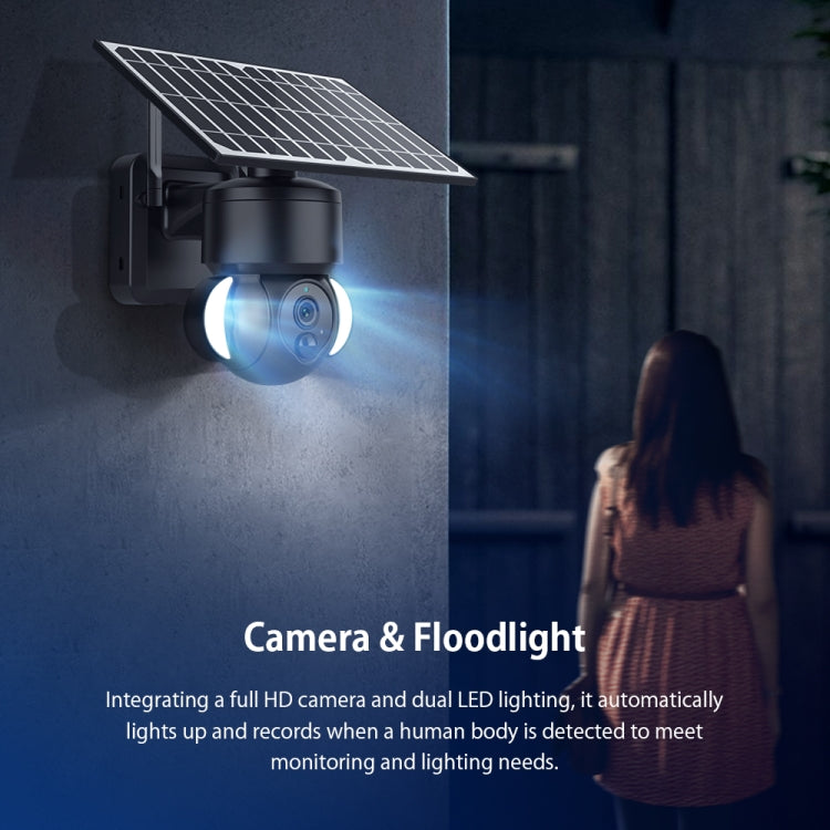 SHIWOJIA IP66 Cámara IP domo solar impermeable 4G 3MP, audio bidireccional y detección de movimiento PIR y visión nocturna, EU, AU, US
