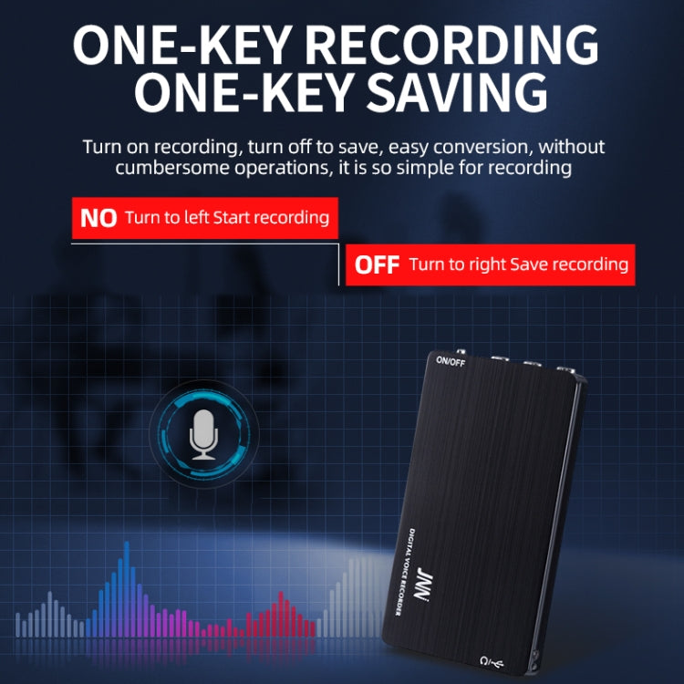 Grabadora de voz de voz de control inteligente con reducción de ruido HD ultrafina JNN M2, 4GB, 8GB, 16GB, 32GB, 64GB