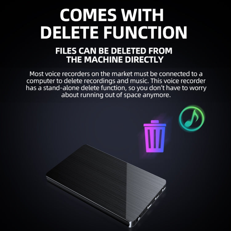 Grabadora de voz de voz de control inteligente con reducción de ruido HD ultrafina JNN M2, 4GB, 8GB, 16GB, 32GB, 64GB