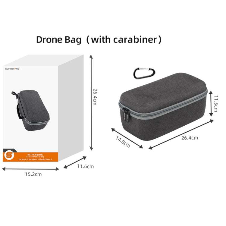 Bolso de mano con bolsa de almacenamiento Sunnylife, For DJI Mavic 3 Classic / 3 Kit Bag, For DJI Mavic 3 Classic / 3 Drone Body Bag