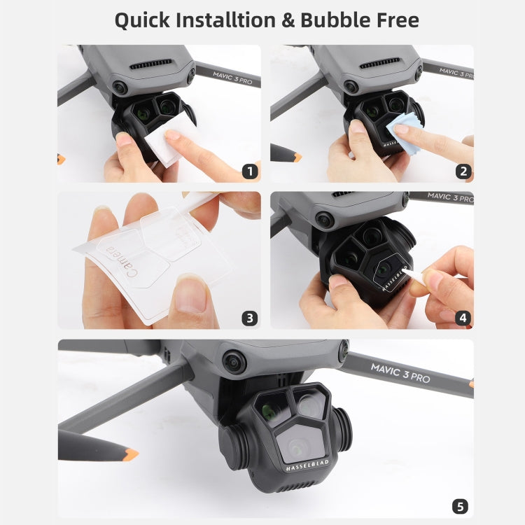 Sunnylife M3P-BHM578 2 juegos HD Película de vidrio templado a prueba de explosiones, Sunnylife For DJI Mavic 3 Pro