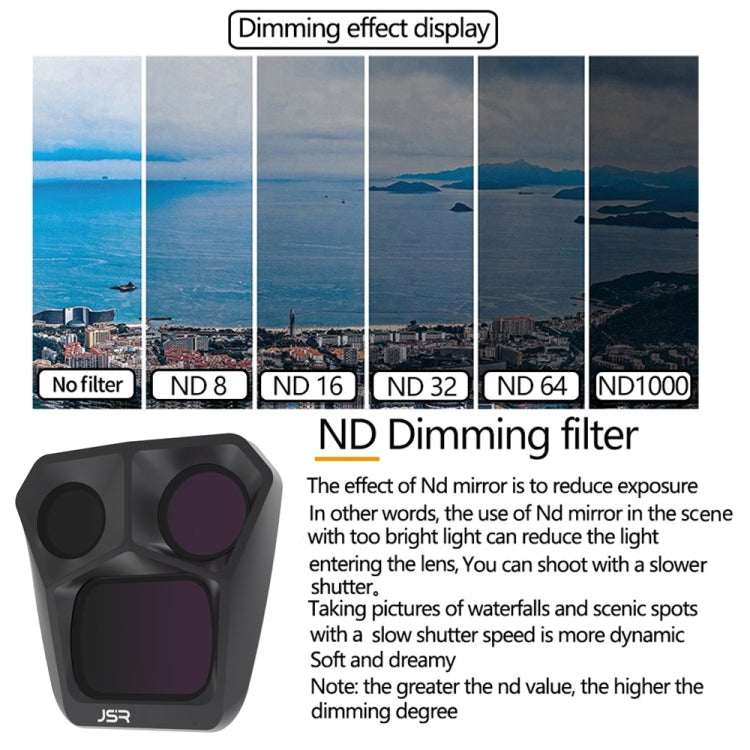 Filtro de lente de densidad neutra JSR GB, ND8 For DJI Mavic 3 Pro, ND16 For DJI Mavic 3 Pro, ND32 For DJI Mavic 3 Pro, ND64 For DJI Mavic 3 Pro, ND1000 For DJI Mavic 3 Pro, ND8PL For DJI Mavic 3 Pro, ND16PL For DJI Mavic 3 Pro, ND32PL For DJI Mavic 3 ...