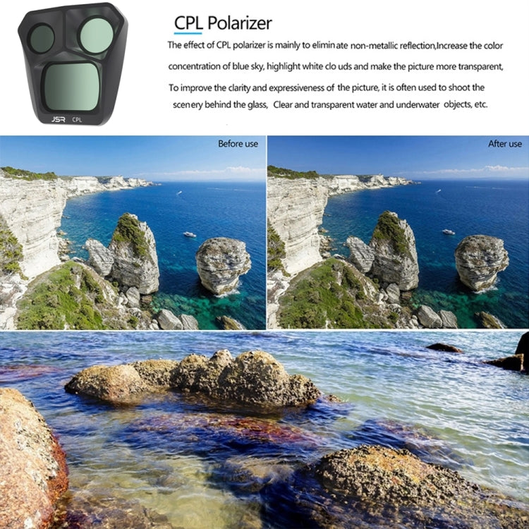 Filtro de lente JSR GB 3 en 1 CPL ND16 NIGHT, 3 in 1 CPL ND16 NIGHT For DJI Mavic 3 Pro