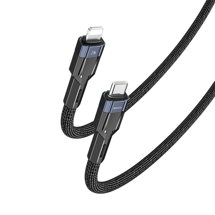 YESIDO CA107 1.2m 2.4A USB-C / Tipo-C a 8 pines OD0.6 Cable de carga de datos, CA107