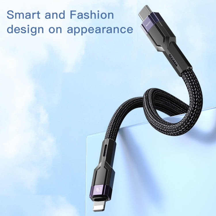 YESIDO CA107 1.2m 2.4A USB-C / Tipo-C a 8 pines OD0.6 Cable de carga de datos, CA107