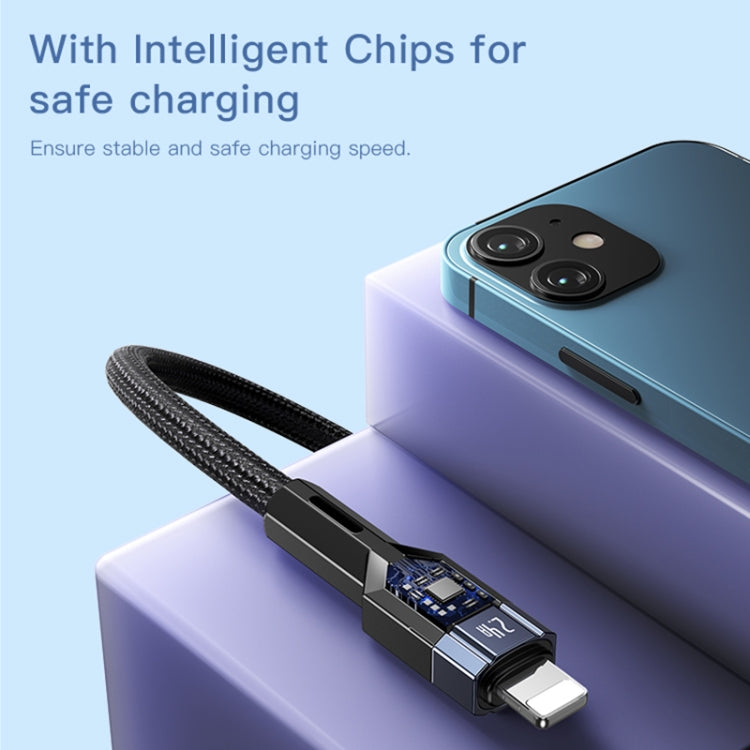 YESIDO CA107 1.2m 2.4A USB-C / Tipo-C a 8 pines OD0.6 Cable de carga de datos, CA107