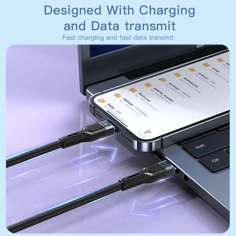 YESIDO CA107 1.2m 2.4A USB-C / Tipo-C a 8 pines OD0.6 Cable de carga de datos, CA107