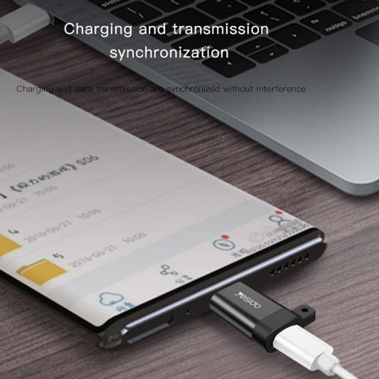 Yesido GS04 Type-C a Micro USB Mini Conector Adaptador con Llavero