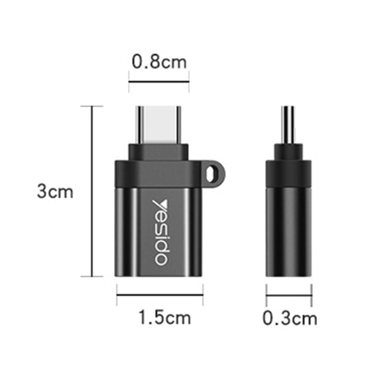 Adaptador de conector mini OTG con llavero, Yesido GS06 Type-C to USB 3.0, Yesido GS07 Micro USB to USB 2.0