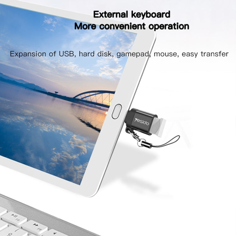 Adaptador de conector mini OTG con llavero, Yesido GS06 Type-C to USB 3.0, Yesido GS07 Micro USB to USB 2.0
