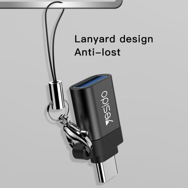 Adaptador de conector mini OTG con llavero, Yesido GS06 Type-C to USB 3.0, Yesido GS07 Micro USB to USB 2.0