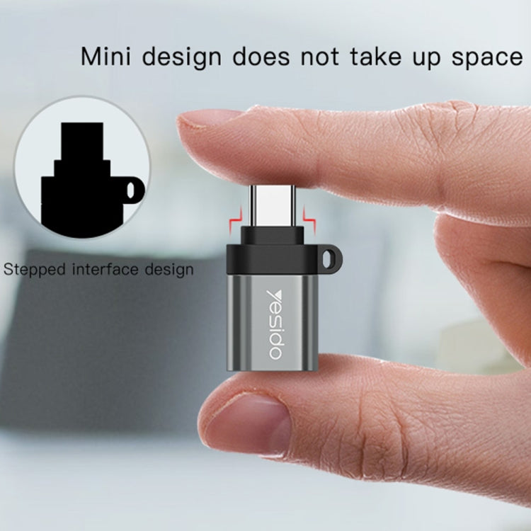 Adaptador de conector mini OTG con llavero, Yesido GS06 Type-C to USB 3.0, Yesido GS07 Micro USB to USB 2.0