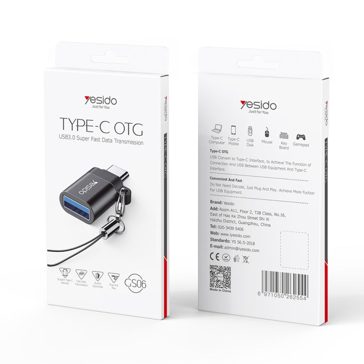 Adaptador de conector mini OTG con llavero, Yesido GS06 Type-C to USB 3.0, Yesido GS07 Micro USB to USB 2.0