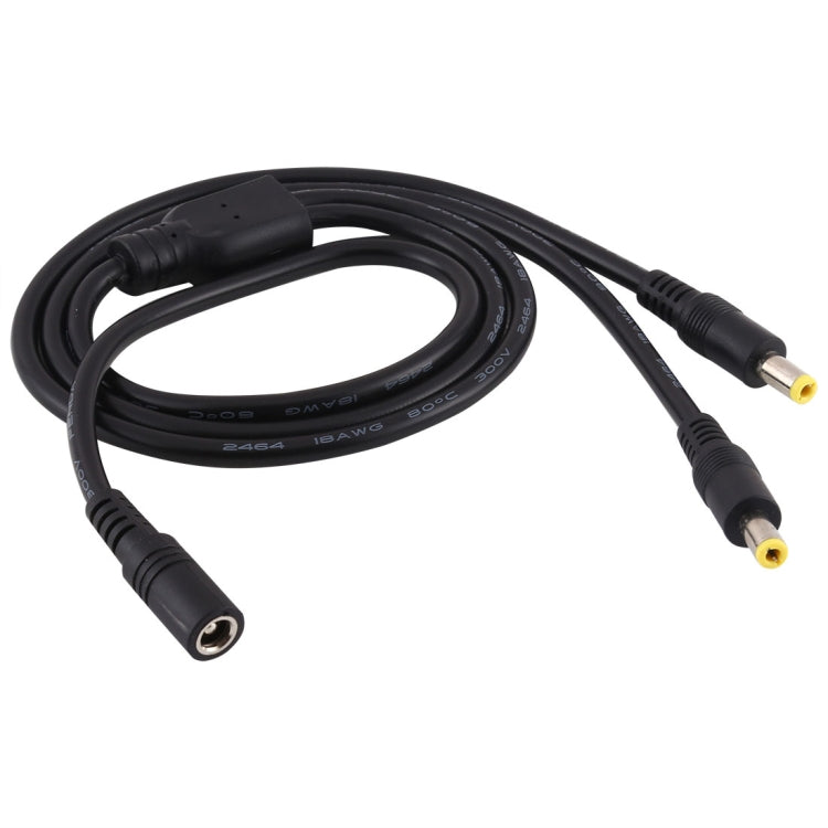 5,5 x 2,5 mm, 1 a 2 hembra a macho, adaptador divisor de alimentación de CC, cable de alimentación, longitud del cable: 70 cm