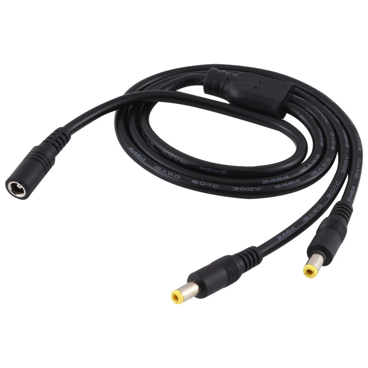 5,5 x 2,5 mm, 1 a 2 hembra a macho, adaptador divisor de alimentación de CC, cable de alimentación, longitud del cable: 70 cm