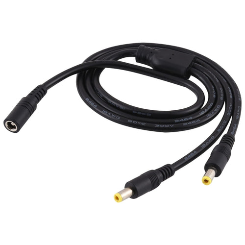 5,5 x 2,5 mm, 1 a 2 hembra a macho, adaptador divisor de alimentación de CC, cable de alimentación, longitud del cable: 70 cm