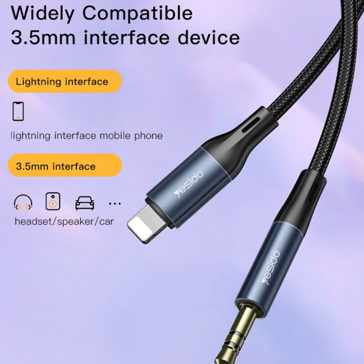 Yesido YAU35 Cable adaptador de audio auxiliar de 8 pines a 3,5 mm, YAU35