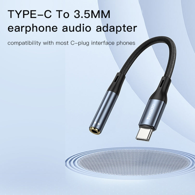 Yesido YAU38 Tipo-C a adaptador de audio hembra de 3,5 mm, YAU38