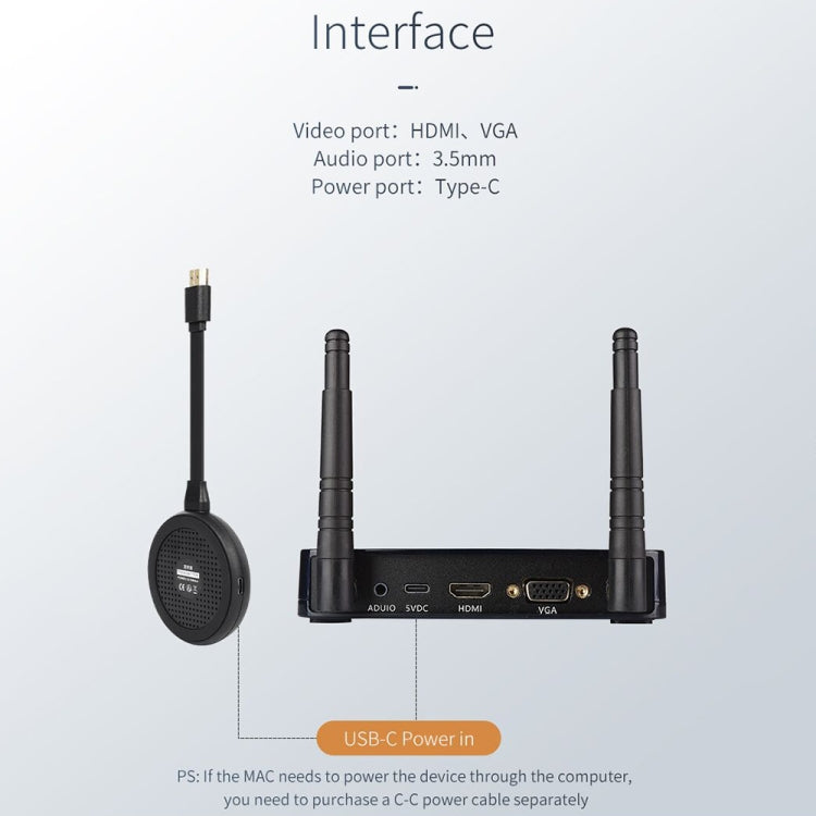 Measy UHD200 Transmisor y receptor inalámbrico HDMI, distancia de transmisión: 100 m, Wireless Transmitter and Receiver 100m