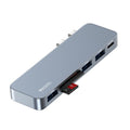Yesido HB10 6 en 1 Puertos USB-C / Type-C Estación de acoplamiento multifuncional Adaptador HUB, HB10