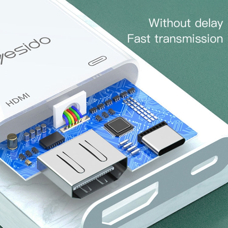 Yesido HM06 Adaptador de audio y video de 8 pines a HDMI, HM06