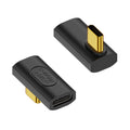 40Gbps 240W USB-C/Tipo-C Hembra a USB-C/Tipo-C Adaptador de curvatura media macho, Middle Bend Adapter