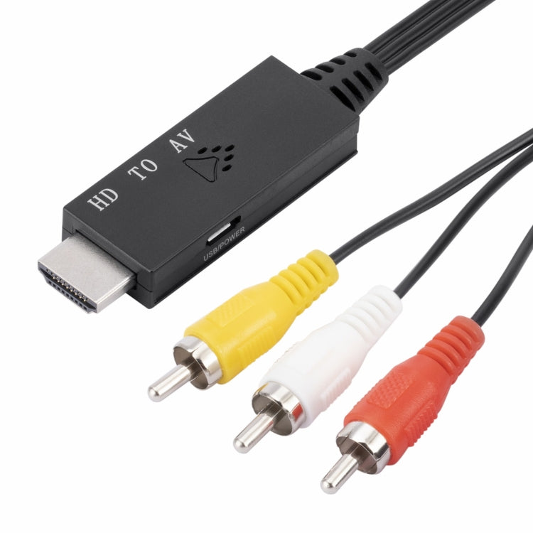 Convertidor HDMI a AV 1080P HD, Longitud: 1m