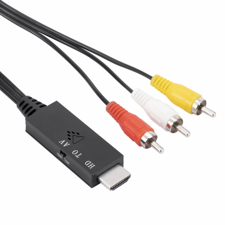 Convertidor HDMI a AV 1080P HD, Longitud: 1m