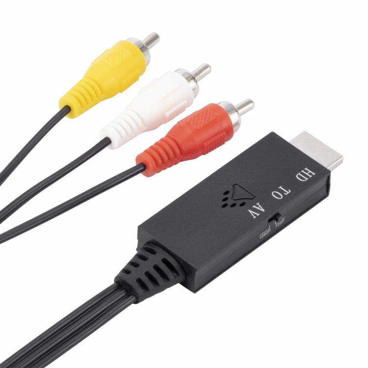 Convertidor HDMI a AV 1080P HD, Longitud: 1m