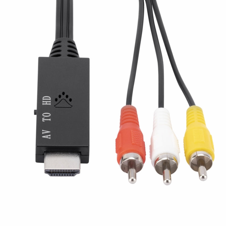 Convertidor AV a HDMI 1080P HD, longitud: 1 m, AV to HDMI