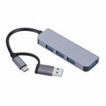 2301 4 en 1 USB+USB-C/Tipo-C a USB Estación de acoplamiento multifunción Adaptador HUB, 2301