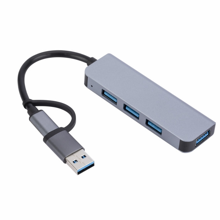 2301 4 en 1 USB+USB-C/Tipo-C a USB Estación de acoplamiento multifunción Adaptador HUB, 2301