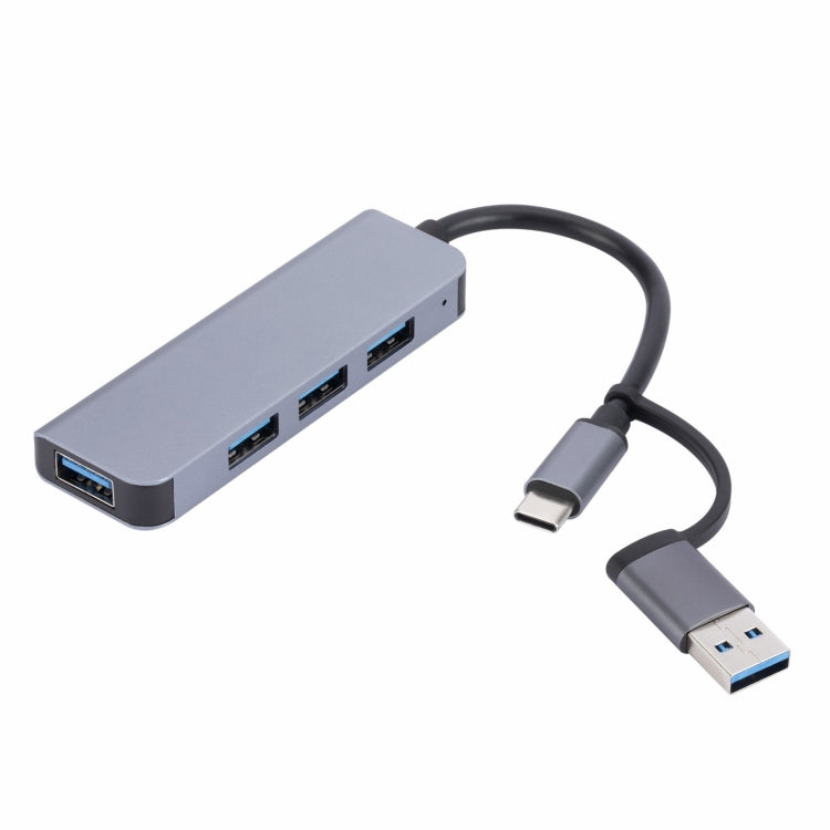 2301 4 en 1 USB+USB-C/Tipo-C a USB Estación de acoplamiento multifunción Adaptador HUB, 2301