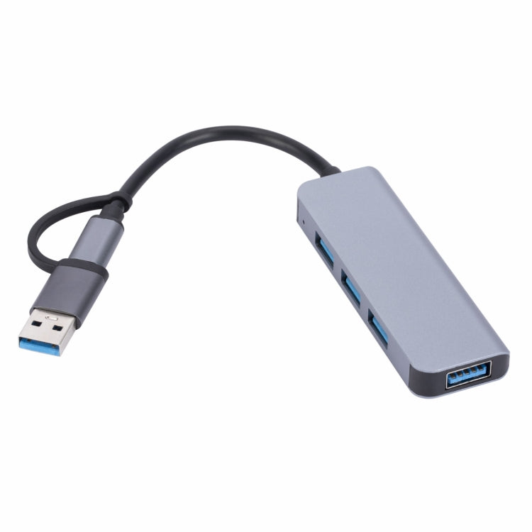 2301 4 en 1 USB+USB-C/Tipo-C a USB Estación de acoplamiento multifunción Adaptador HUB, 2301
